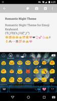 Romantic Night Emoji Keyboard تصوير الشاشة 1