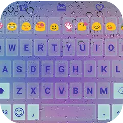 Rain Glass Love Emoji Keyboard