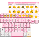 Retro Pink Emoji Keyboard Skin icône