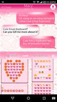 Retro Pink Emoji Keyboard Skin capture d'écran 3