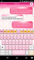 Retro Pink Emoji Keyboard Skin Affiche