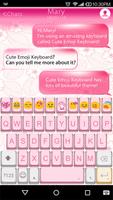 Retro Pink Emoji Keyboard Skin plakat