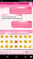Retro Pink Emoji Keyboard Skin capture d'écran 1