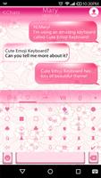 2 Schermata Retro Pink Emoji Keyboard Skin