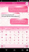Retro Pink Emoji Keyboard Skin screenshot 2