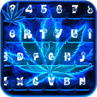 Neon Weed Rasta Keyboard Theme icône