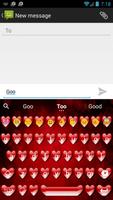 Emoji Keyboard Valentine Red ảnh chụp màn hình 1