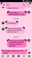 SMS Messages Ribbon Pink Black تصوير الشاشة 1