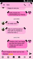 SMS Messages Ribbon Pink Black capture d'écran 1
