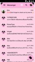 SMS Messages Ribbon Pink Black تصوير الشاشة 2