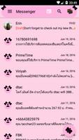 SMS Messages Ribbon Pink Black اسکرین شاٹ 2