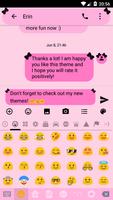 SMS Messages Ribbon Pink Black capture d'écran 3