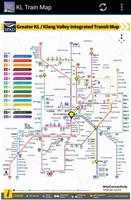 マレーシアクアラルンプール鉄道地図2022 ポスター