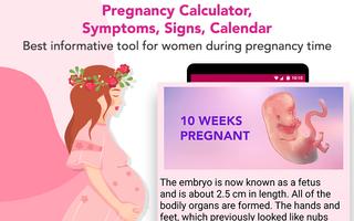 Pregnancy calculator, symptoms screenshot 1