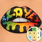 Lip Pixel Art Color By Number biểu tượng