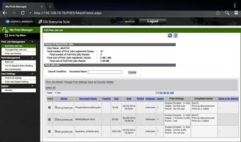 PageScope MyPrint Manager Port screenshot 2