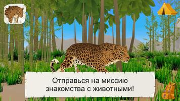 Дикие животные 3D Cафари постер