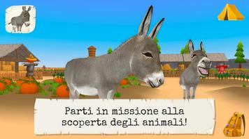 Poster Animali Fattoria Gioco VR/AR