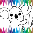 Kawaii Koala Coloring Book icône