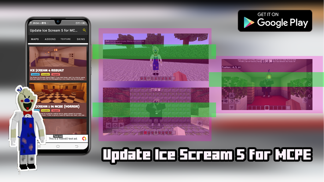 Update Ice Scream 5 for MCPE poster