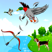 Archery bird hunter-icoon