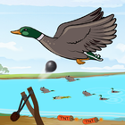 Sling bird hunter icon