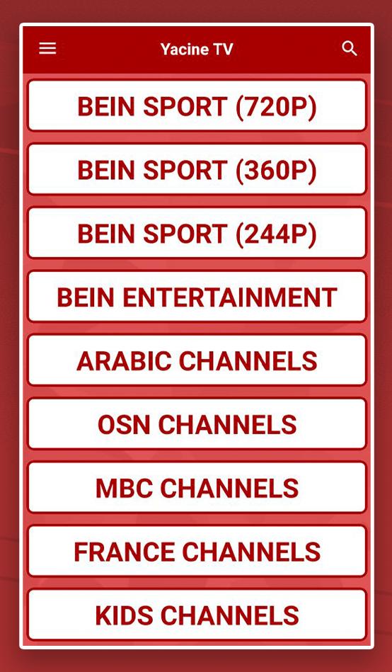 Yacine tv apk