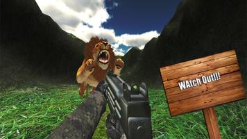 Lion Hunting Sniper Shooting Plakat