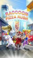 Raccoon Pizza Rush الملصق