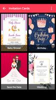 Invitation Maker - Birthday, Wedding Card Designer Affiche