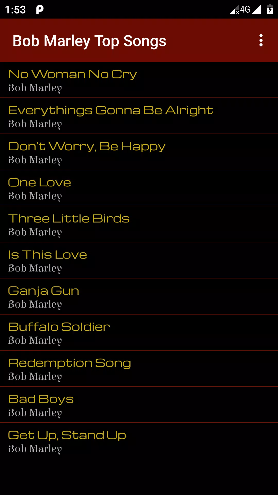 Bob Marley Top Songs APK for Android Download