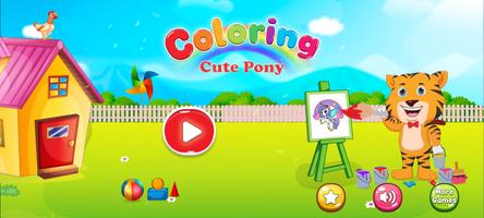 Cute Pony Coloring Pages 海報