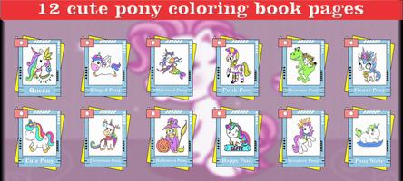 Cute Pony Coloring Pages Ekran Görüntüsü 1