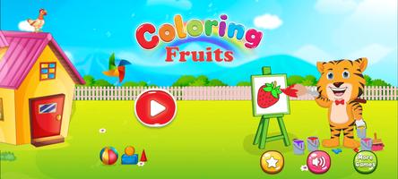 Coloring Fruit Pictures Affiche