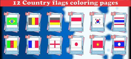 Coloring World Country Flags скриншот 1