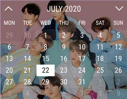 BTS Widget Calendar Affiche