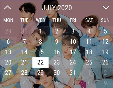 BTS Widget Calendar poster