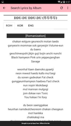 Blackpink Songs Lyric Video Fans Offline No Ads For Android Apk Download