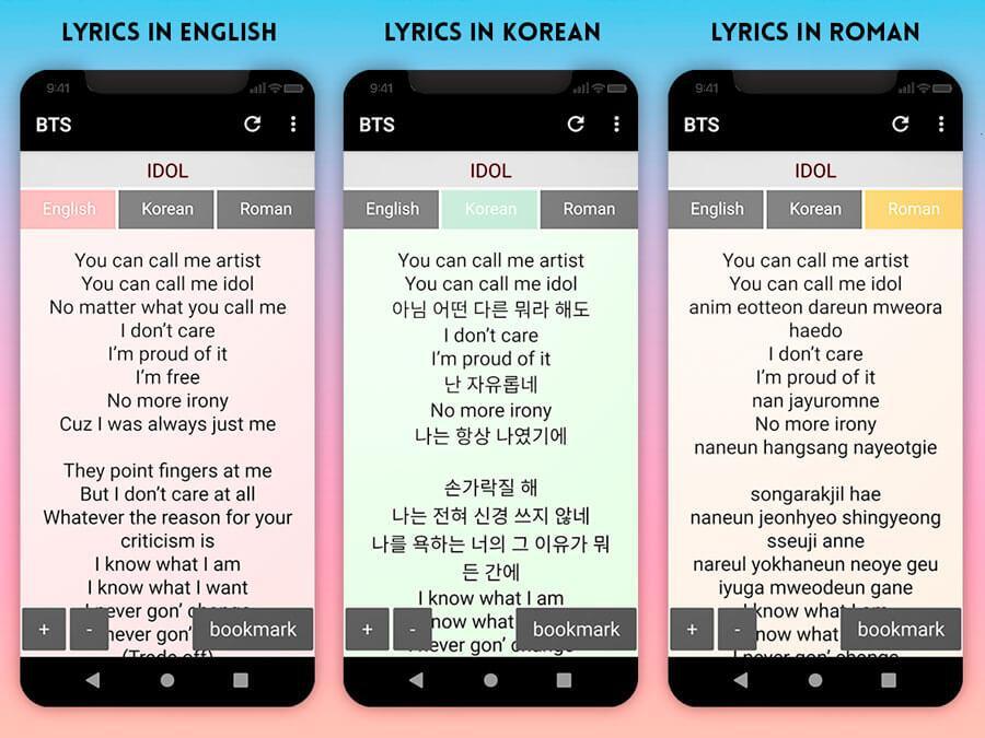 Bts Idol Lyrics Han Rom Eng Color Coded Youtube.