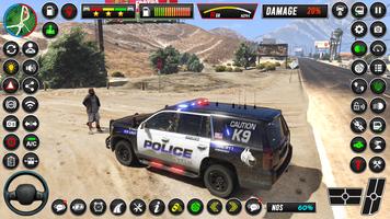 2 Schermata autista di jeep della polizia
