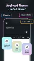 Keyboard Themes Fonts & Social poster