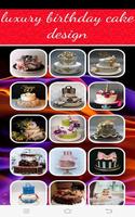 luxury birthday cake design-poster