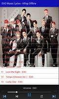 EXO Music Lyrics - KPop Offline تصوير الشاشة 1