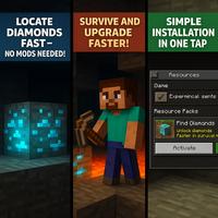 Find Diamonds – MCPE Addon Ekran Görüntüsü 1