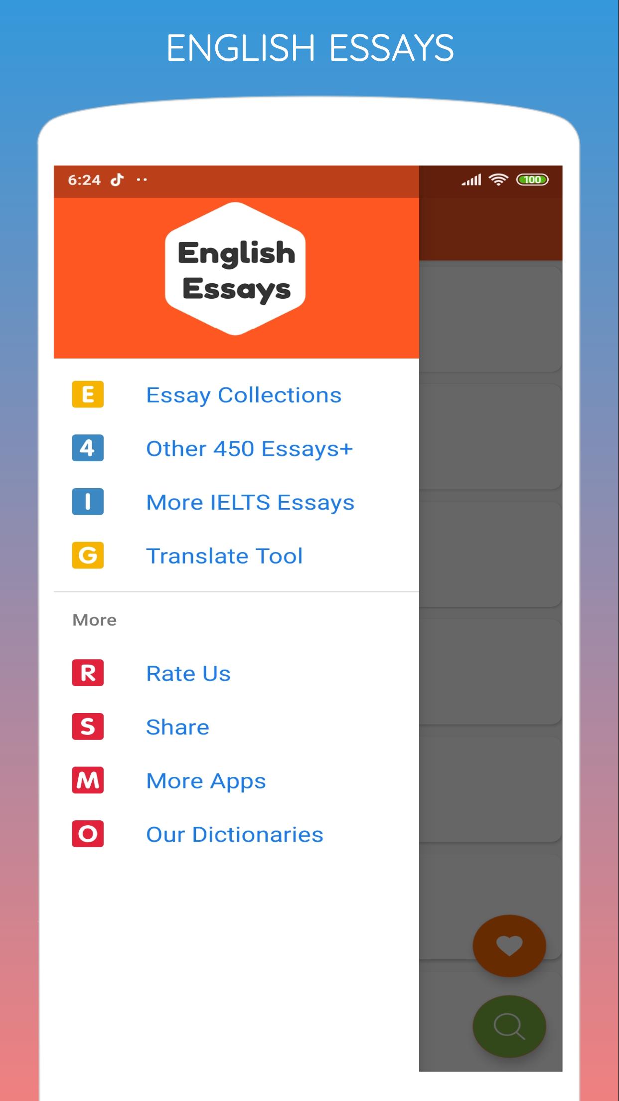 english essay book app