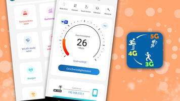 Speed test Wi-Fi & 3G, 5G, 4G Plakat