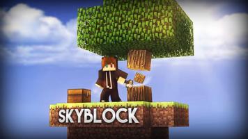 تعديل SkyBlock لماين كرافت PE الملصق