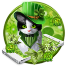 Chủ đề mèo cỏ ba lá may mắn APK