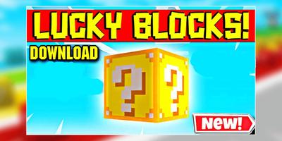 Lucky Block Race Map for mcpe poster
