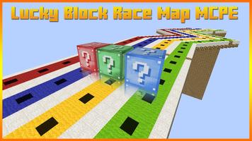 Lucky Block Race Map for MCPE الملصق